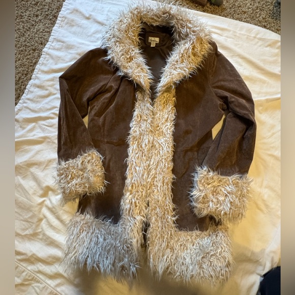 Y2K Charlotte Russe (Suede) Leather coat- Large EUC - Picture 1 of 11